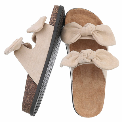 Damen Pantoletten - beige
