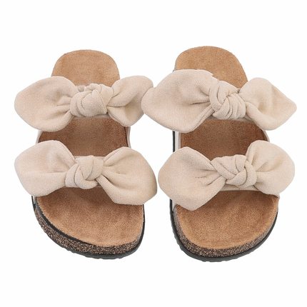 Damen Pantoletten - beige