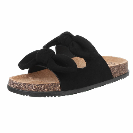 Damen Pantoletten - black - 12 Paar