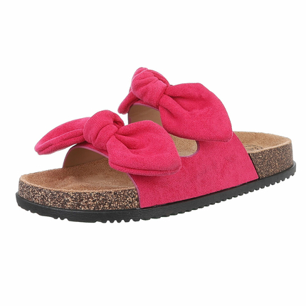 Damen Pantoletten - fuchsia Gr. 41