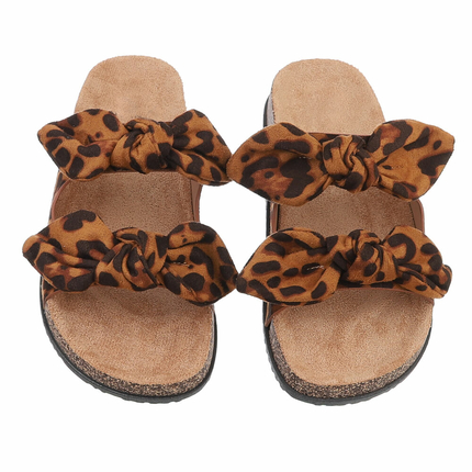Damen Pantoletten - leopard