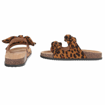 Damen Pantoletten - leopard