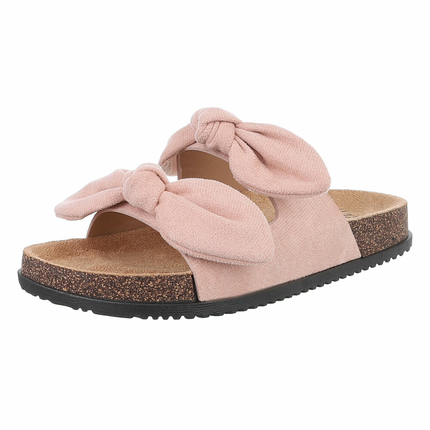 Damen Pantoletten - pink - 12 Paar
