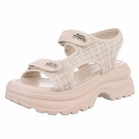 Damen Keilsandaletten - beige