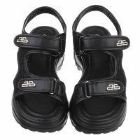 Damen Keilsandaletten - black
