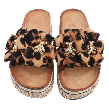 Damen Pantoletten - leopard