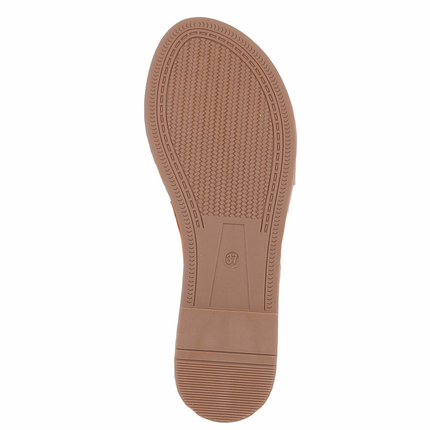 Damen Pantoletten - beige