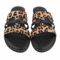 Damen Pantoletten - leopard