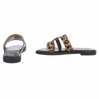 Damen Pantoletten - leopard
