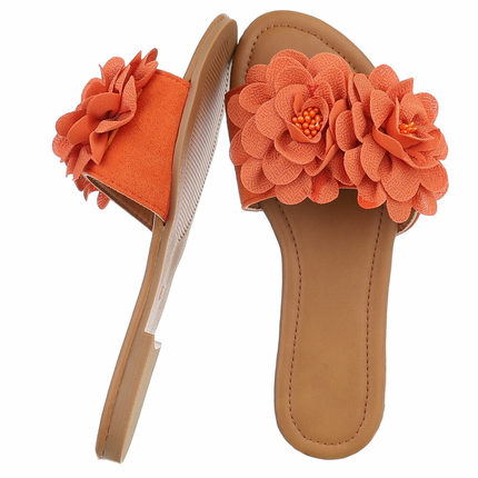 Damen Pantoletten - orange