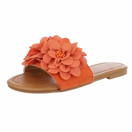 Damen Pantoletten - orange - 12 Paar