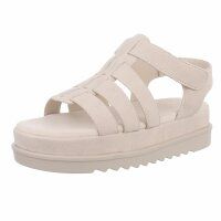Damen Keilsandaletten - beige