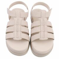 Damen Keilsandaletten - beige