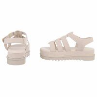 Damen Keilsandaletten - beige