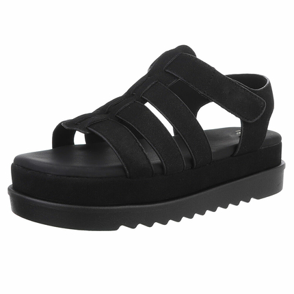 Damen Keilsandaletten - black Gr. 39