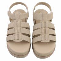Damen Keilsandaletten - khaki