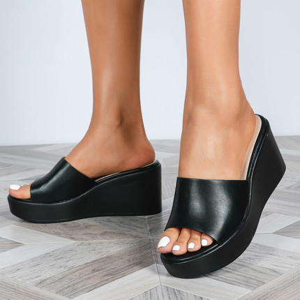 Damen Keilsandaletten - black