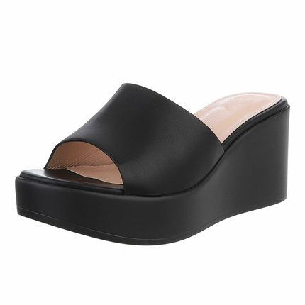 Damen Keilsandaletten - black Gr. 38
