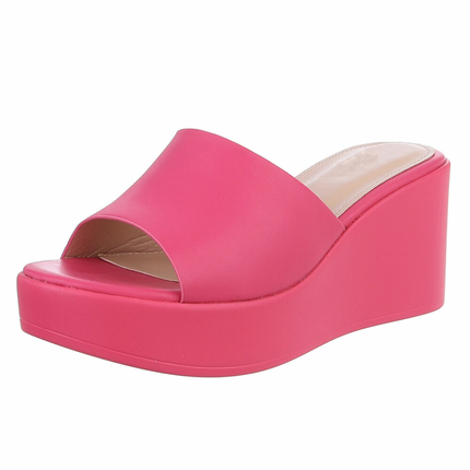 Damen Keilsandaletten - fushia Gr. 39