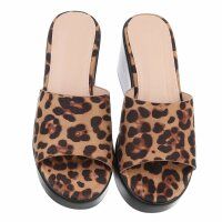Damen Keilsandaletten - leopard