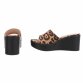 Damen Keilsandaletten - leopard
