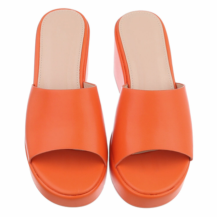 Damen Keilsandaletten - orange