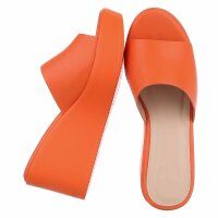 Damen Keilsandaletten - orange