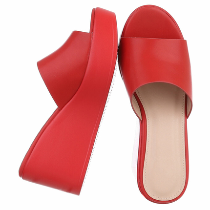 Damen Keilsandaletten - red