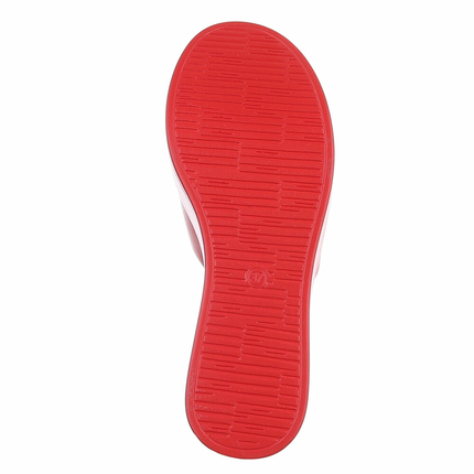 Damen Keilsandaletten - red