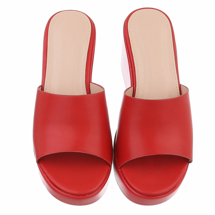 Damen Keilsandaletten - red