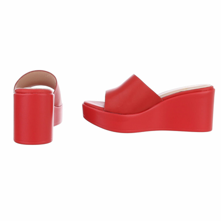 Damen Keilsandaletten - red