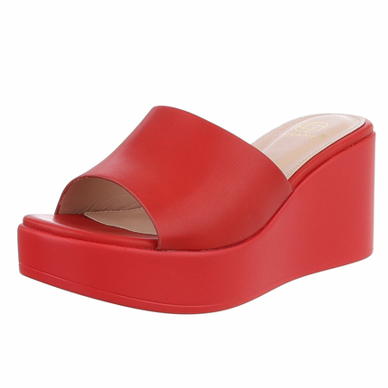 Damen Keilsandaletten - red - 12 Paar