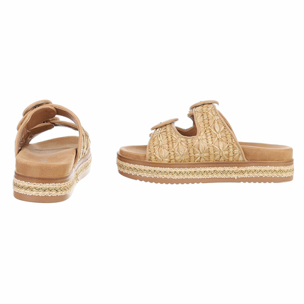 Damen Pantoletten - beige