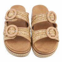 Damen Pantoletten - beige
