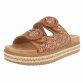 Damen Pantoletten - camel - 12 Paar
