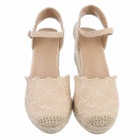 Damen Keilsandaletten - beige