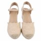 Damen Keilsandaletten - beige