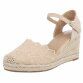 Damen Keilsandaletten - beige Gr. 38
