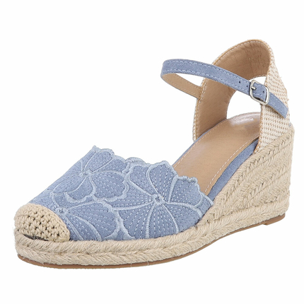 Damen Keilsandaletten - blue Gr. 38