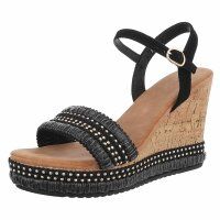 Damen Keilsandaletten - black