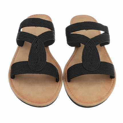 Damen Flache Sandalen - black