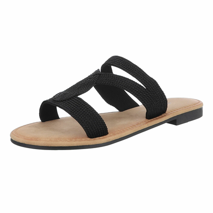 Damen Flache Sandalen - black Gr. 36