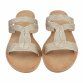 Damen Flache Sandalen - gold