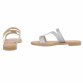 Damen Flache Sandalen - silver