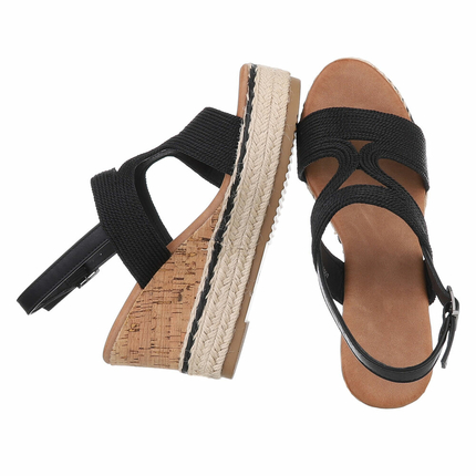 Damen Keilsandaletten - black