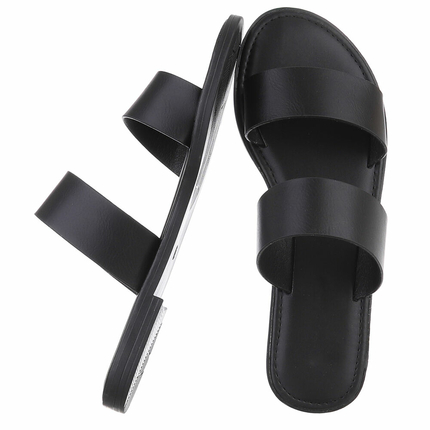 Damen Flache Sandalen - black