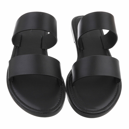 Damen Flache Sandalen - black