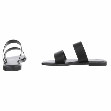 Damen Flache Sandalen - black