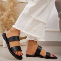Damen Flache Sandalen - black