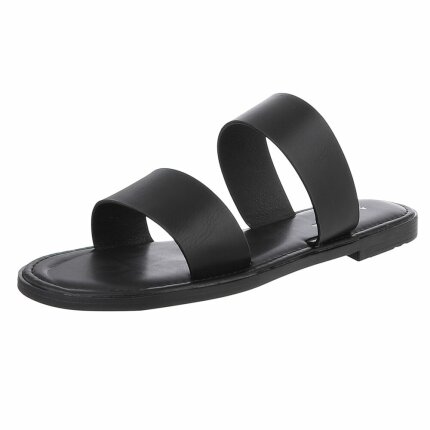 Damen Flache Sandalen - black Gr. 39